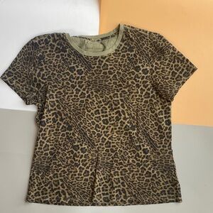 Dear John Leopard Print Short Sleeve Tee
